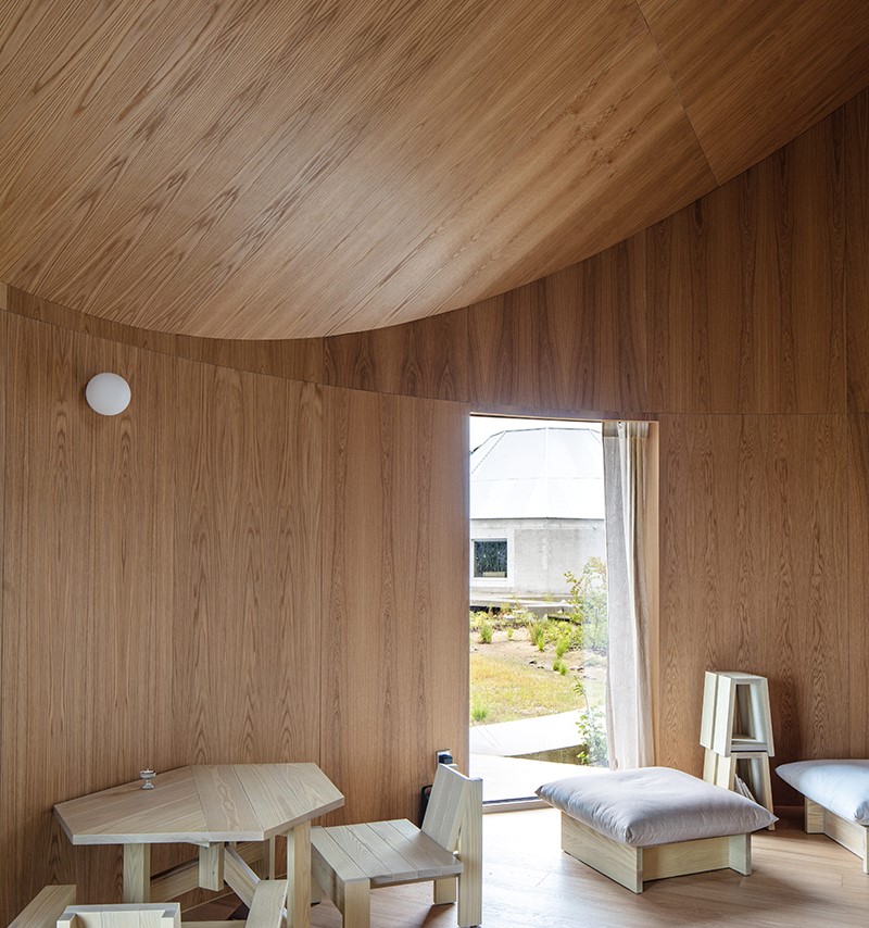 curious concrete dwellings by aoa architects seemingly hover above korean countryside - 14761